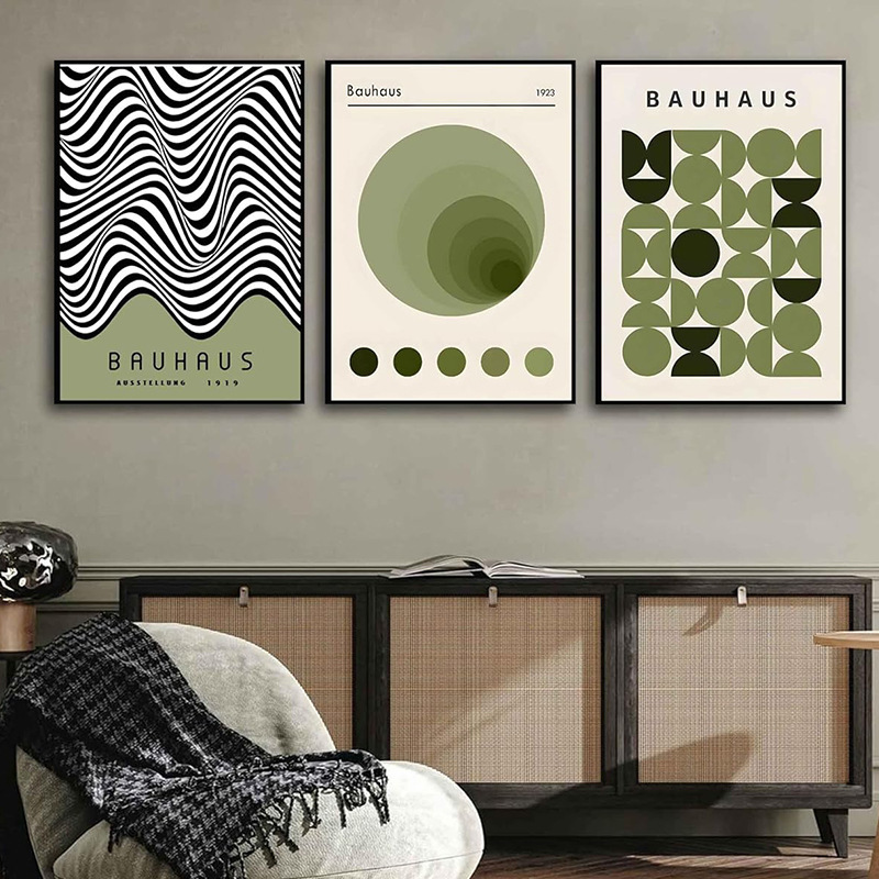 Green Modern Dot Line Surface Oil Painting Amazon Best Selling Bauhaus Art Abstract Canvas Decorative Painting High-End Hanging Painting Green Modern Dot Line Surface Oil Painting Amazon Best Selling Bauhaus Art Abstract Canvas Decorative Painting High-End Hanging Painting