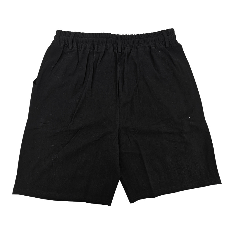 Men's Linen Beach Shorts Summer Breathable Drawstring Shorts_voghion.com