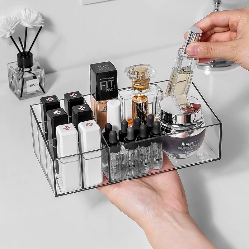 Прозрачный ящик для хранения губной помады, косметические средства по уходу за кожей, глазурь для губной помады, настольный ящик для хранения, сетка для губной помады, подставка для дисплея