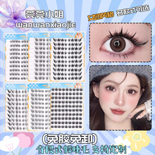 10排免胶大容量轻狐系眼睫毛分段式假睫毛女团自然睫毛自然浓密