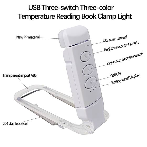 New USB direct charge clip book lamp LED card lamp music reading lamp USB mini computer lamp small desk lamp