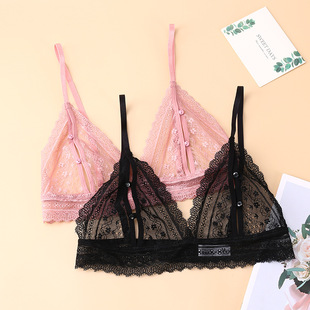 Sexy bra buttons can be opened sexy underwear breathable lace breast leakage pure bra manufacturers wholesale gathered