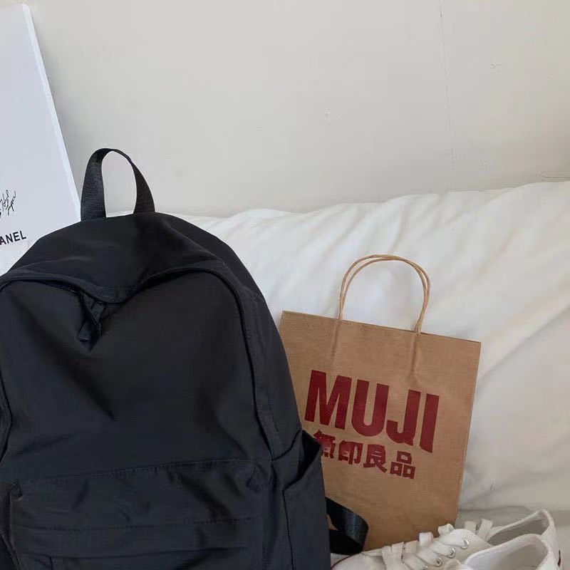 Serie no impresa de gran capacidad mochila femenina coreano Harajuku ulzzang mochila de estudiante universitario mochila de estilo de escuela secundaria