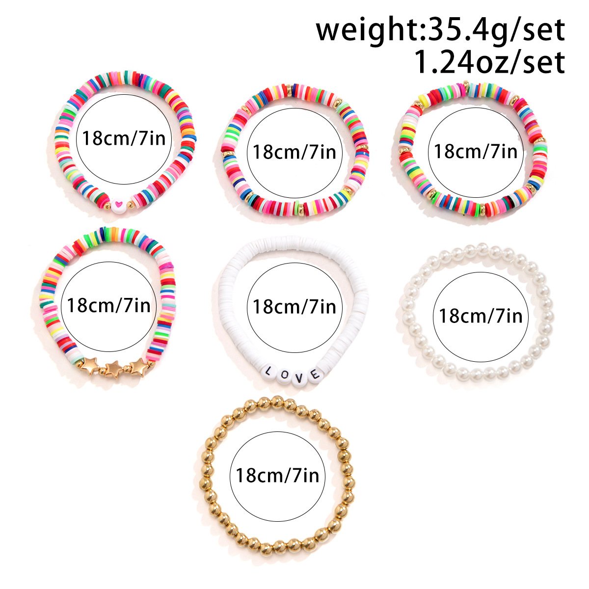 Simple Style Letter Soft Clay Women's Bracelets display picture 1