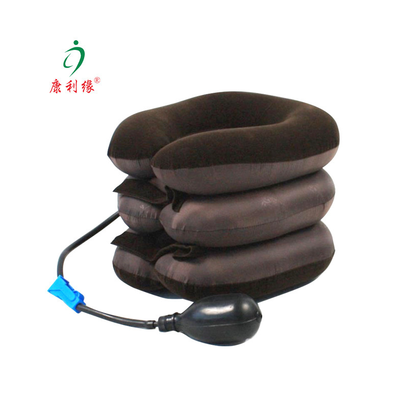 インフレータブル頚椎牽引器頚椎延伸器家庭用全絨毛首托厚充填式頚椎牽引器|undefined
