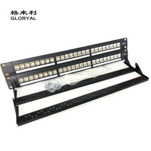 Category 6 Cat.6 Includes Straight-through Module 48-port Shielded Air Network Patch Panel