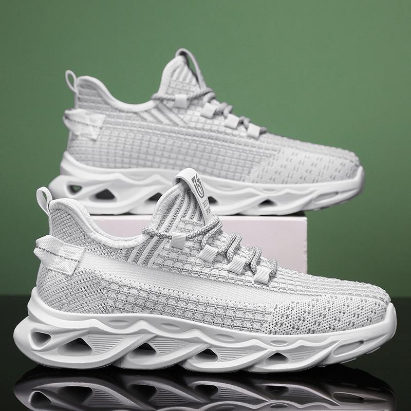 Zapatos de coco para hombre 2025 verano malla de fondo de torso transpirable tejido volador zapatos deportivos casuales zapatos para correr zapatos ligeros de moda para hombre