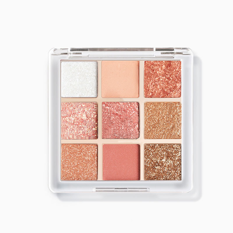 翠黛工厂 九宫格哑光眼影花火盘南瓜粉盘奶茶色持久 定制加工oem