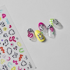 tomoni jelly manicure stickers cute nail stickers factory wholesale Japanese milk pattern heart 3054