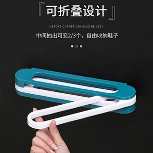 Bathroom Foldable 3-in-1 Slipper Rack Wall-mounted Punch-free Multifunctional Shoe Rack Toilet Slipper Storage Rack