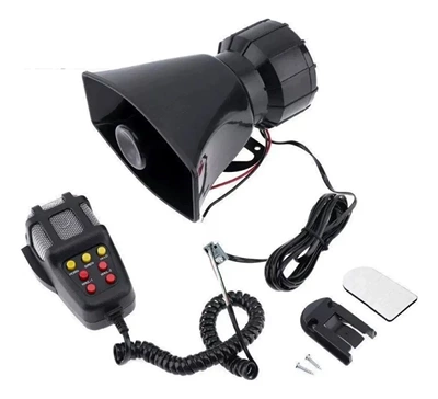 Cross-Border Car Alarm Horn Square Mouth 7-Tone Alarm 12V with Loudspeaker Factory Direct Sale (Avtomobil və motosiklet məhsulları istehsal avadan)