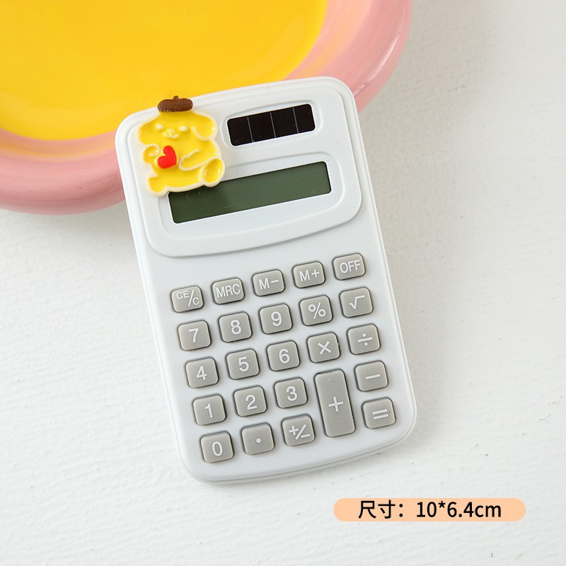 Calculadora mini de dibujos animados, diseño creativo para estudiantes