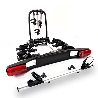 Bicycle Rack Foldable European Trailer: Car bike rack - foldable-31-accessories-tow-hook-type