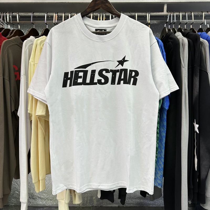 【Impresión Digital】Camiseta de manga corta informal y versátil Hell Star, éxito de ventas transfronterizo, conjunto de pantalones cortos para parejas, entrega rápida