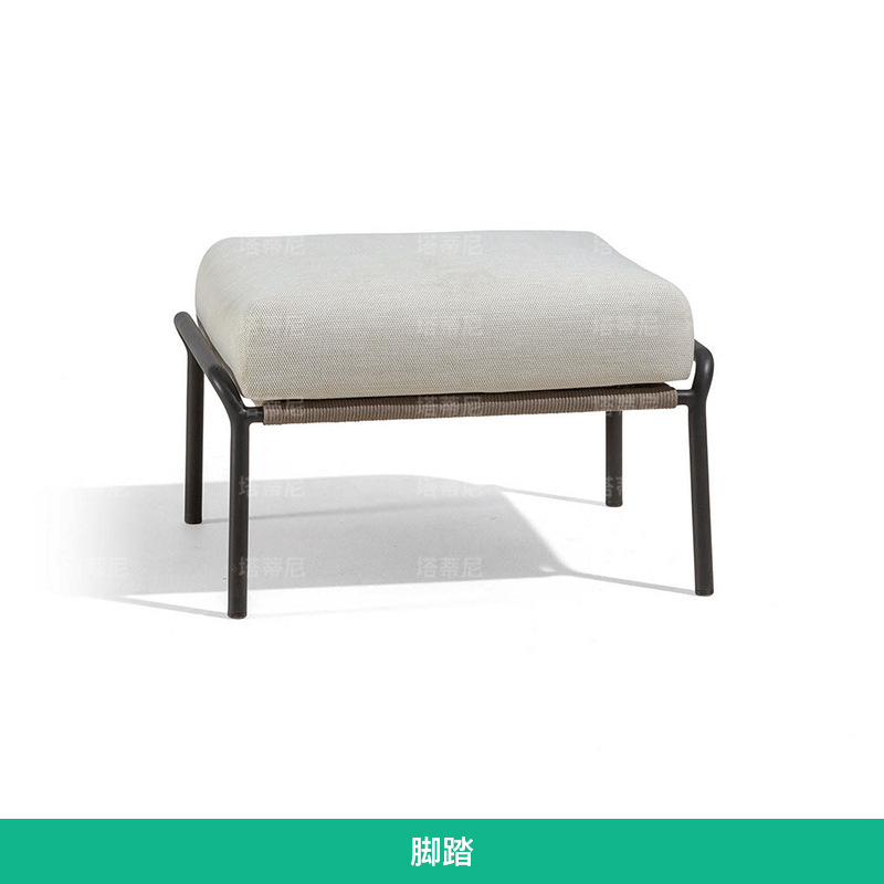 Conjunto de sofás de exterior para patio, balcón, protección solar, impermeable, silla de ratán de ocio, sofá de ratán para jardín, terraza image 10
