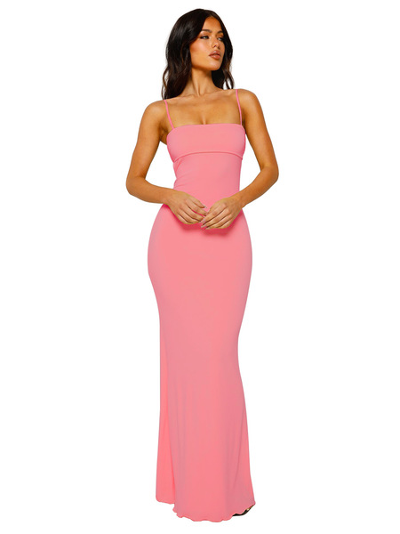 Sexy solid color dress