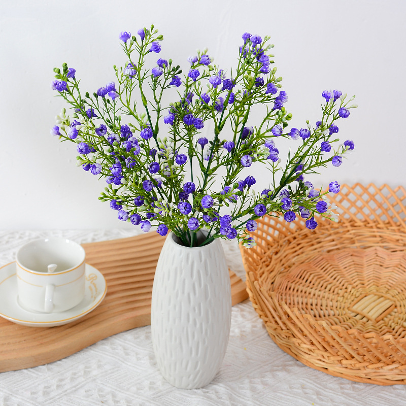 Flor artificial estrellada corazón plástico ramo boda decoración del hotel Planta artificial flor artificial brote flor artificial