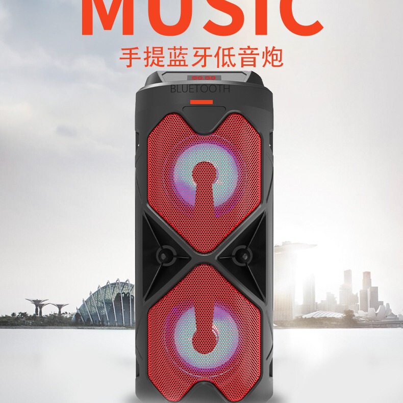 広場舞屋外bluetoothスピーカー重サブウーファ便式マイクk歌音響スピーカー大音量スピーカー|undefined