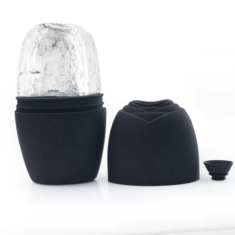 Rodillo de silicona rosa masaje cara rejilla de hielo ice roller aplicación de hielo cara cara de silicona molde de hielo