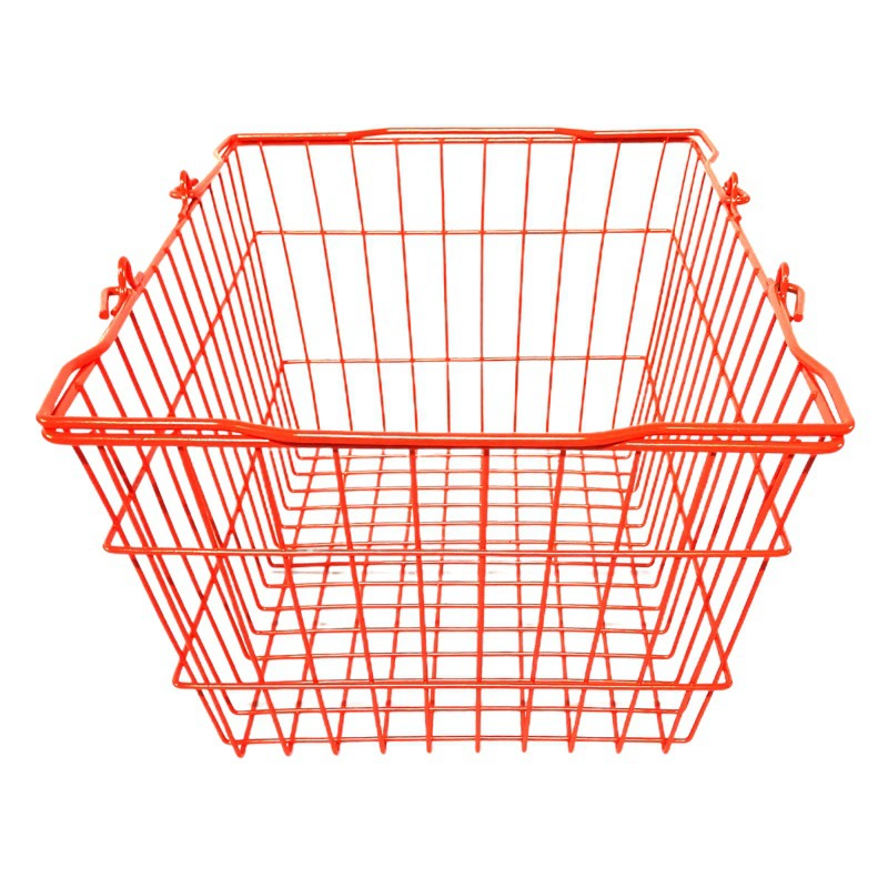 Металлическая корзина для покупок High Obu Прямая поставка с фабрики Портативная железная корзина для хранения Проволочная корзина для покупок