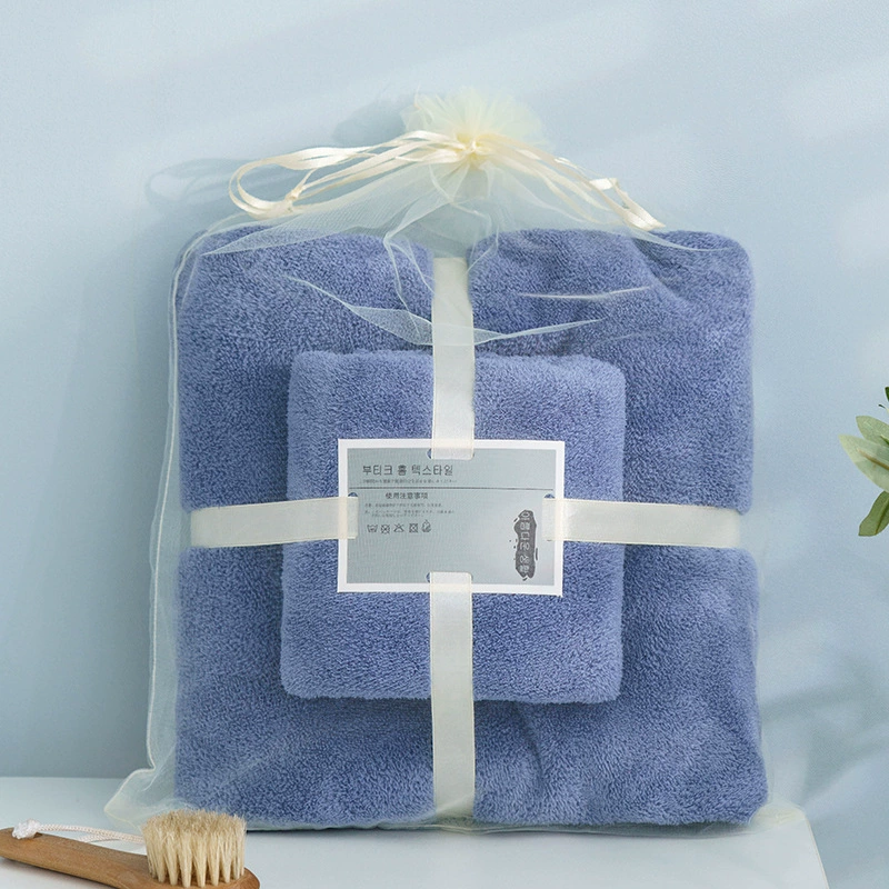 Набор полотенец из кораллового флиса, подарок для взрослых, ультратонкое волокно, впитывающее, можно нанести индивидуальный логотип, теплый флис.