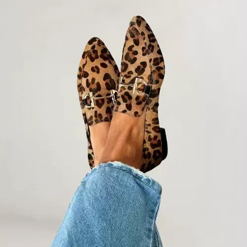 2024 Spring and Autumn New Pointed Toe Mules Size 40-43 Amazon Export Style Shallow Leopard Print Casual Shoes 2024 Spring and Autumn New Pointed Toe Mules Size 40-43 Amazon Export Style Shallow Leopard Print Casual Shoes