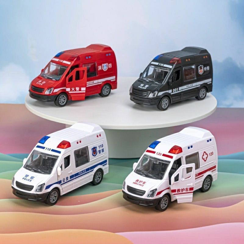 인기 차량 4대(SWAT + 소방 + 공안 + 구급차)