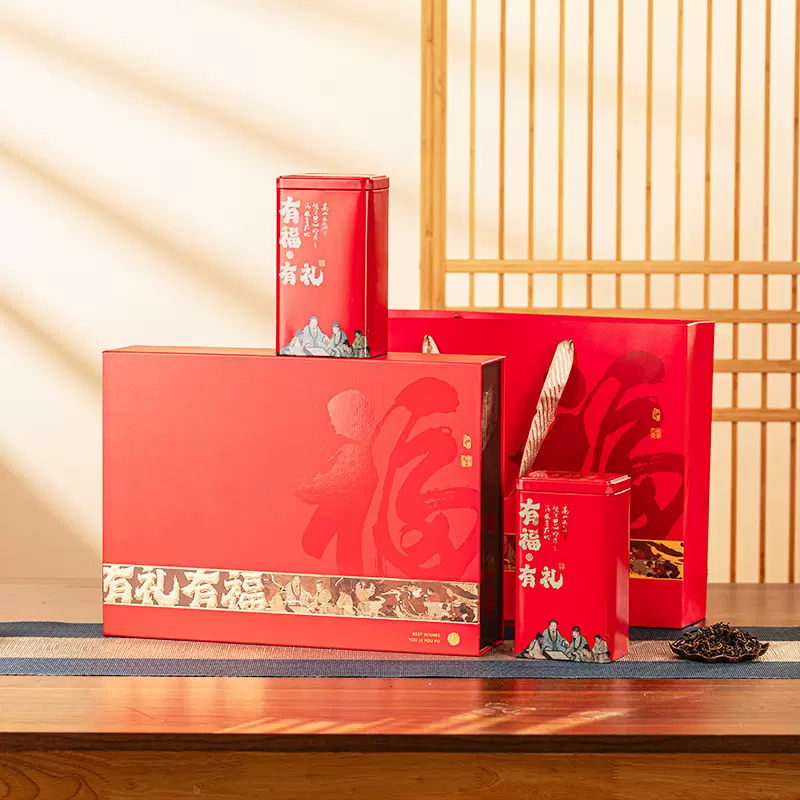茶叶包装礼盒空盒装古树红茶半一斤装茶叶铁罐绿茶礼盒装空盒子
