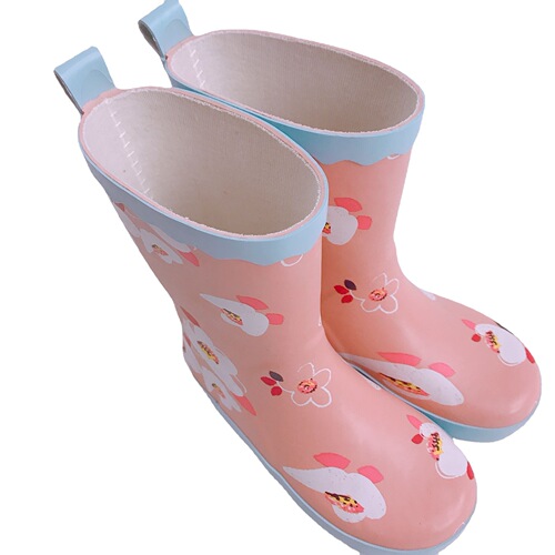 enbihouse source factory ins style pineapple plum children's boots water shoes mid-calf rain boots rubber children's rain boots