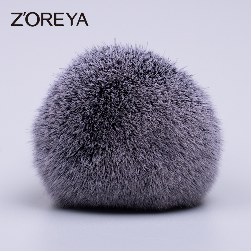 Zhuolya seta cabeza suelta cepillo portátil herramienta de belleza rubor cepillo de maquillaje solo negro KABUKI miel cepillo