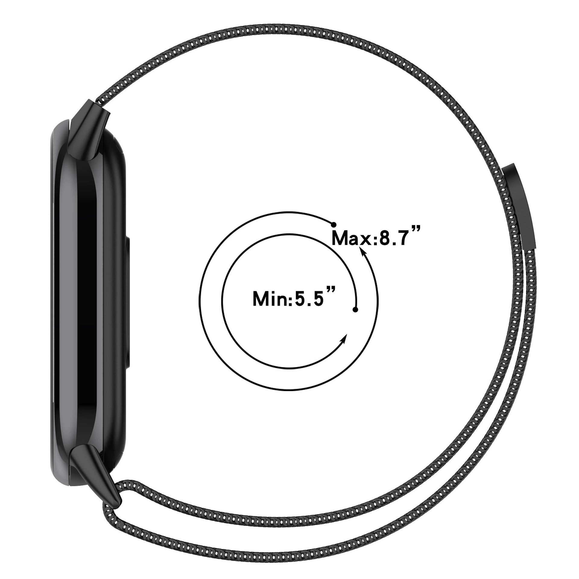 Подходящий браслет Xiaomi 9 Миланис ремешок из нержавеющей стали металл магнитная точка точка