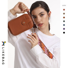 跨境新款多隔层手机包卡包民族风特色织带PU小包休闲百搭斜挎包女