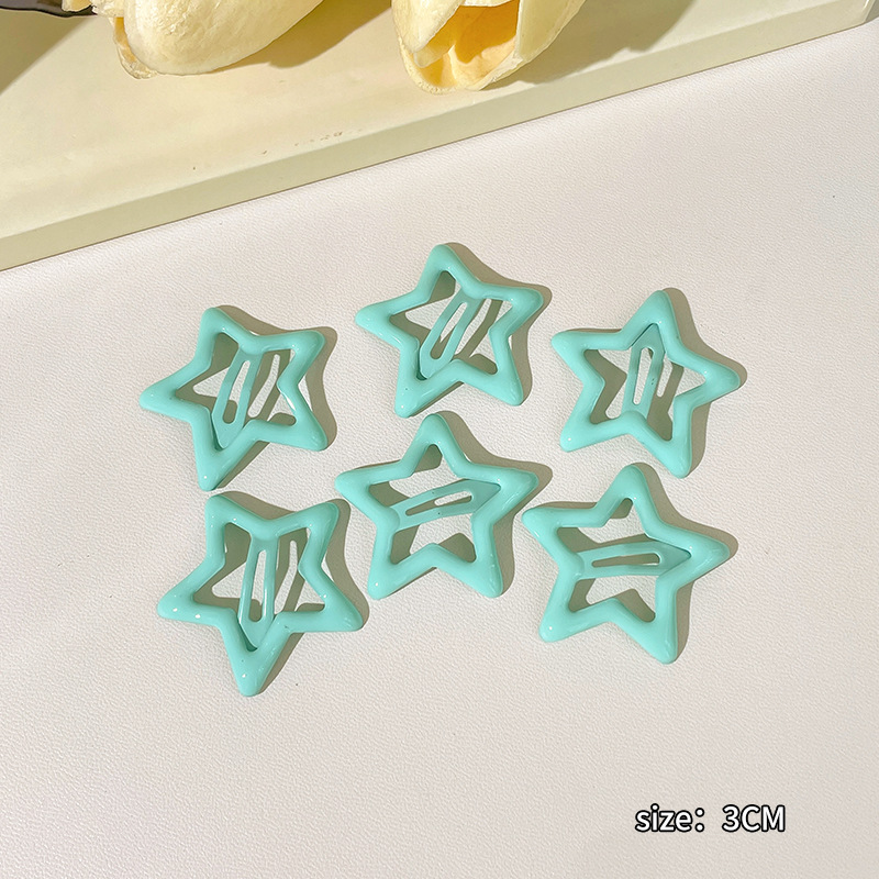 Nuevo clip de BB dopamina de color estrella de pentaco pequeño clip de cabello para niños tocado para niños lindos bordes laterales clip de cabello