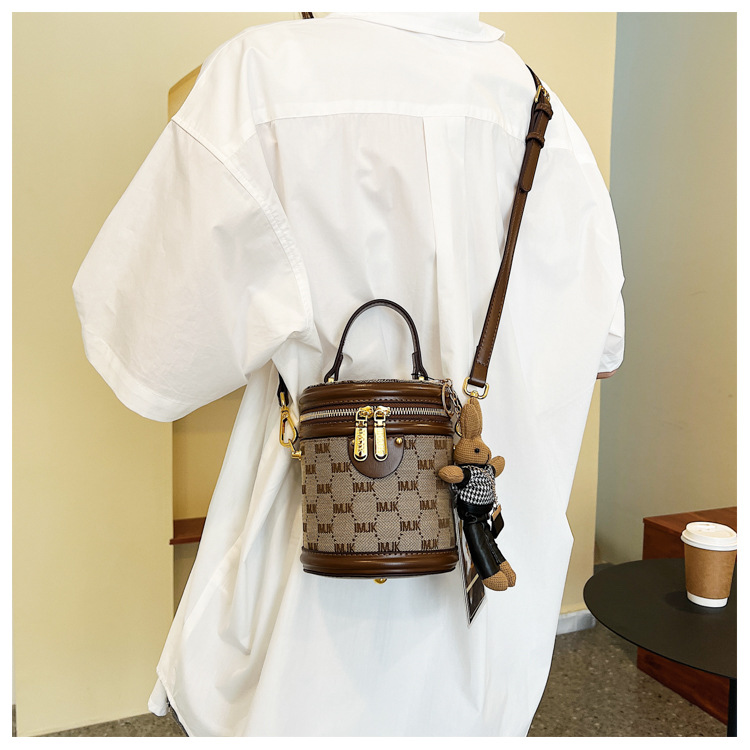 This year's popular women's bag, 2022 Summer New Fashion Print Bucket Bag, Versatile Crossbody Shoulder Bag_voghion.com