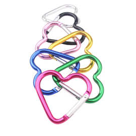 爱心登山扣44*40mm户外登山扣桃心形状登山挂钩服饰背包扣快挂扣