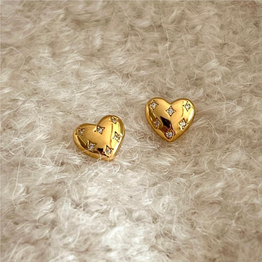 3g Weight 925 Sterling Silver Ear Needle Material Ear Studs Classification 1 Pair Quantity Holiday, Daily Occasion 925 Sterling Silver Material Heart Shape Pattern Women's Gender Plating Design Simple Style, Classic Style Style 1 Pair 925 Sterling Silver Heart Shape Ear Studs 1