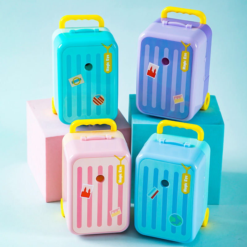 Sacapuntas de equipaje personalizado OEM, sacapuntas de regalo, sacapuntas de mano para estudiantes, sacapuntas autocebantes