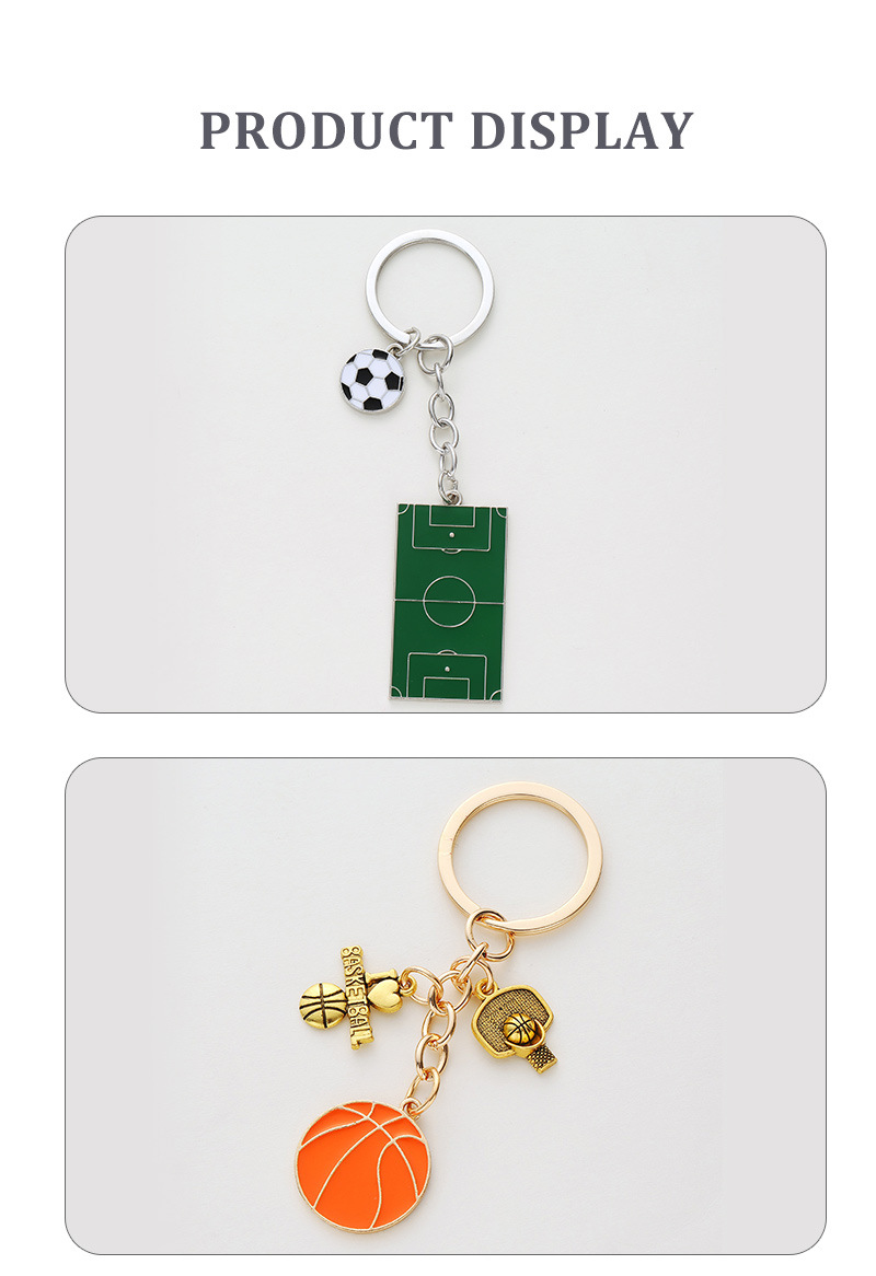 Fashion Football Alloy Plating Keychain display picture 4