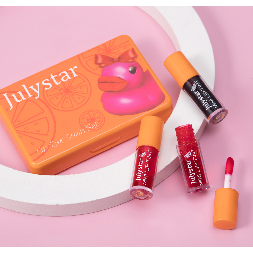 Julystar Cartoon Pattern Duck Lipstick Water Dye Lip Gloss 6-piece Set Lip Gloss undefined