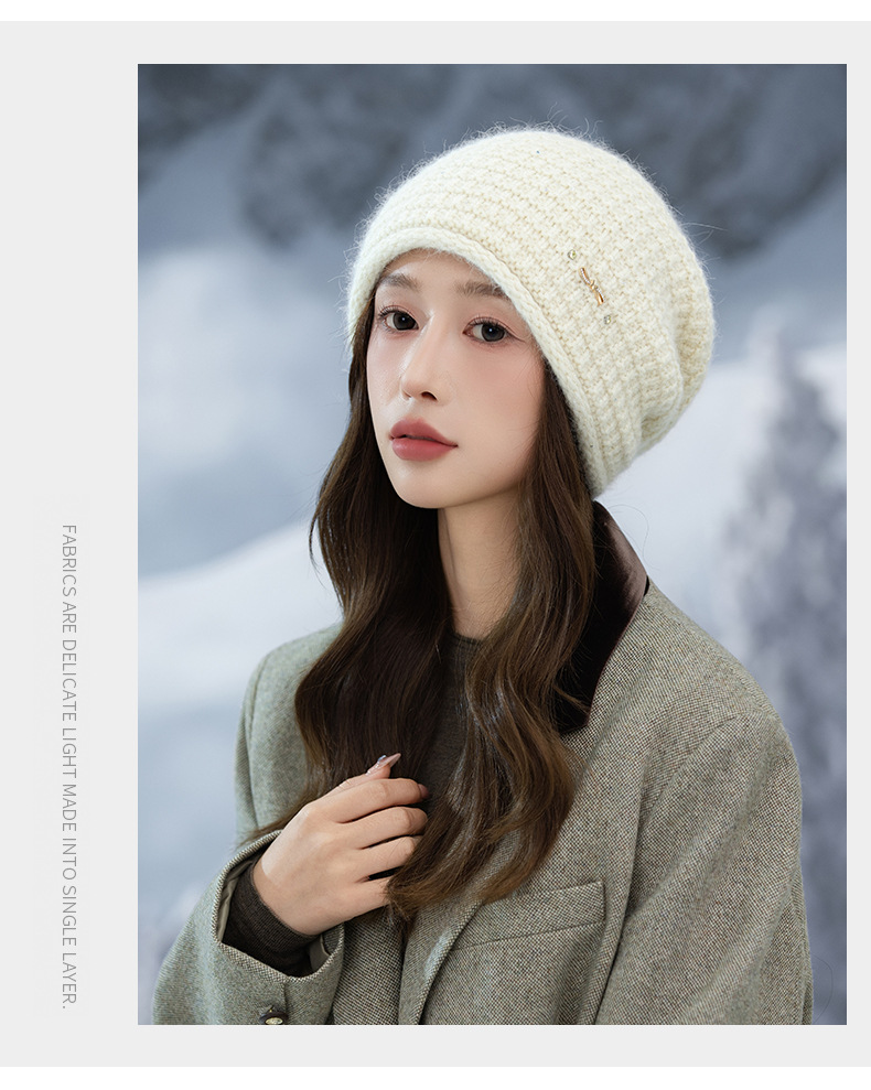 Knitted Plaid Beanie Hat With Fleece Lining For Men Retro Style_voghion.com