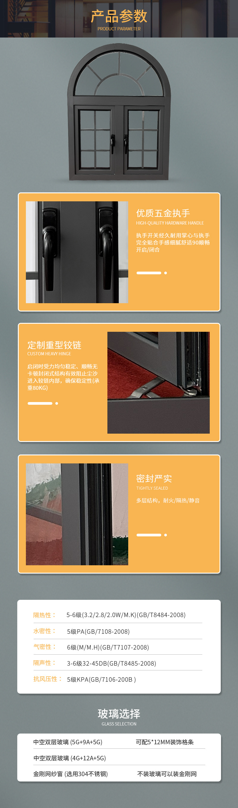Арочное окно Zhengyi Doors and Windows в европейском стиле (стандарт Австралии и Новой Зеландии)