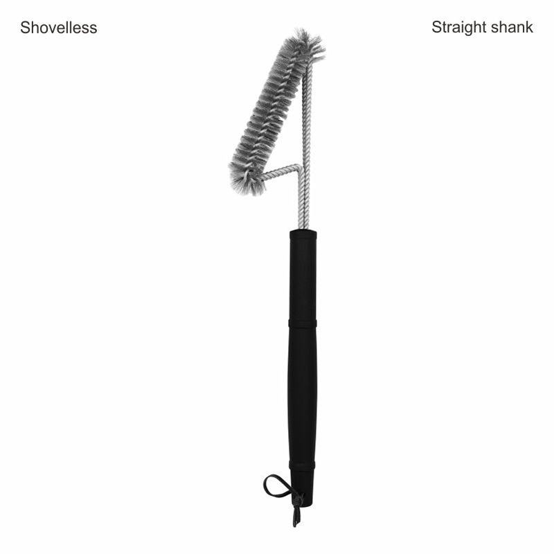 Cepillo de barbacoa de barbacoa transfronterizo Cepillo de alambre de acero Cepillo de limpieza de tres capas de 18 pulgadas Cepillo de limpieza de horno Cepillo de tres cabezas Cepillo de herramientas de barbacoa