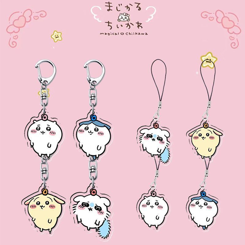 Summer Limited Chiikawa Chiikawa Xiaoba Usachi Ultra-Clear Acrylic Keychain Mobile Phone Chain