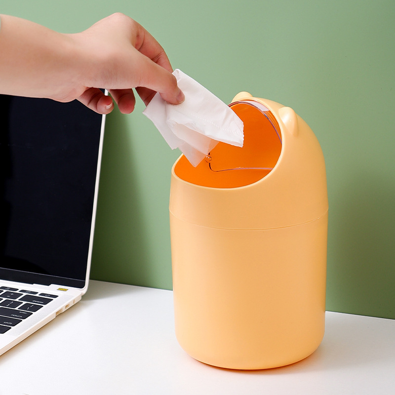 데스크탑 휴지통 귀여운 스몰 사이즈 창조적 인 미니 테이블 다이닝 테이블 사무실 책상 거실 커피 테이블 쓰레기 바구니