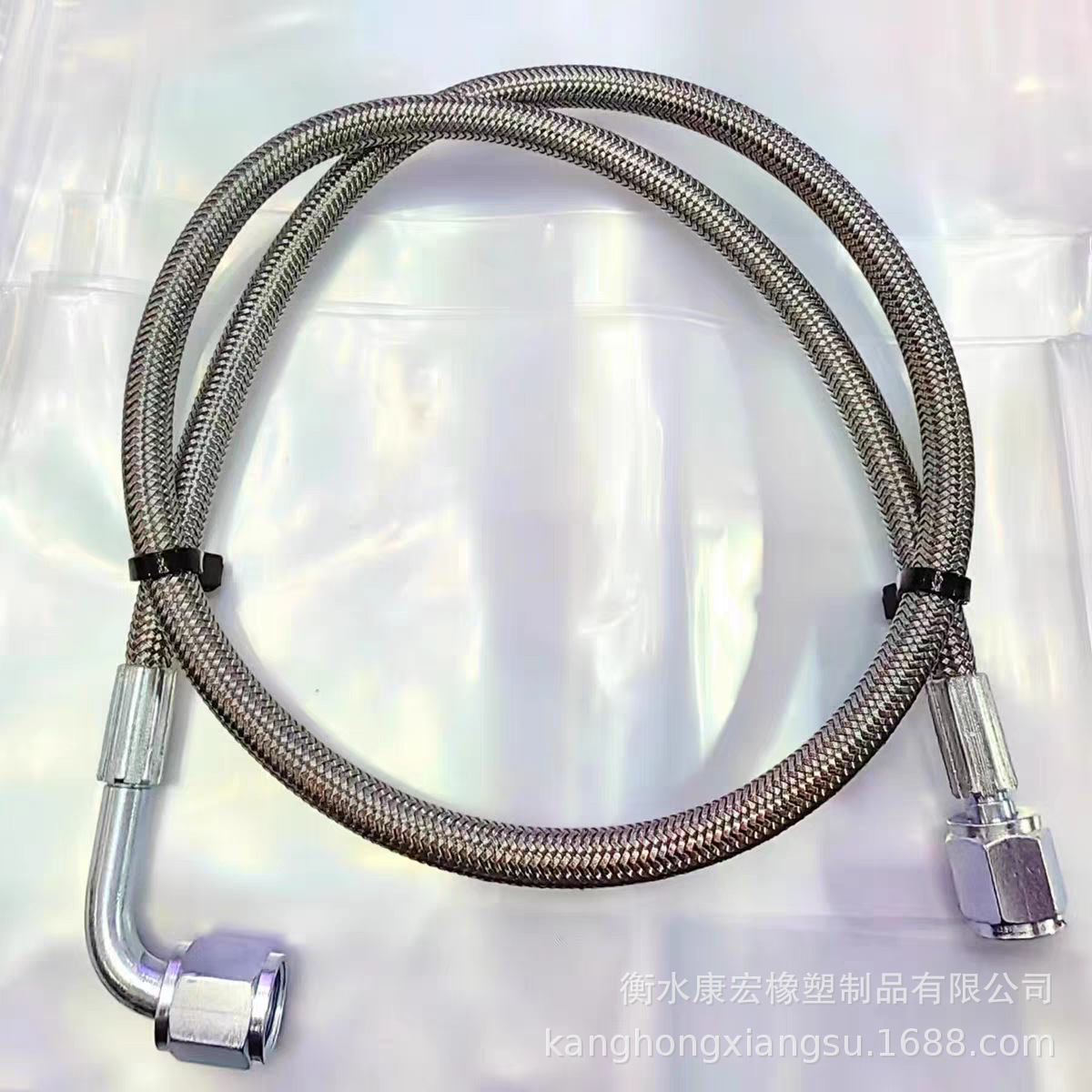 汽车改装12‘’-60‘’AN4PTFE不锈钢丝编织涡轮机油进料油管