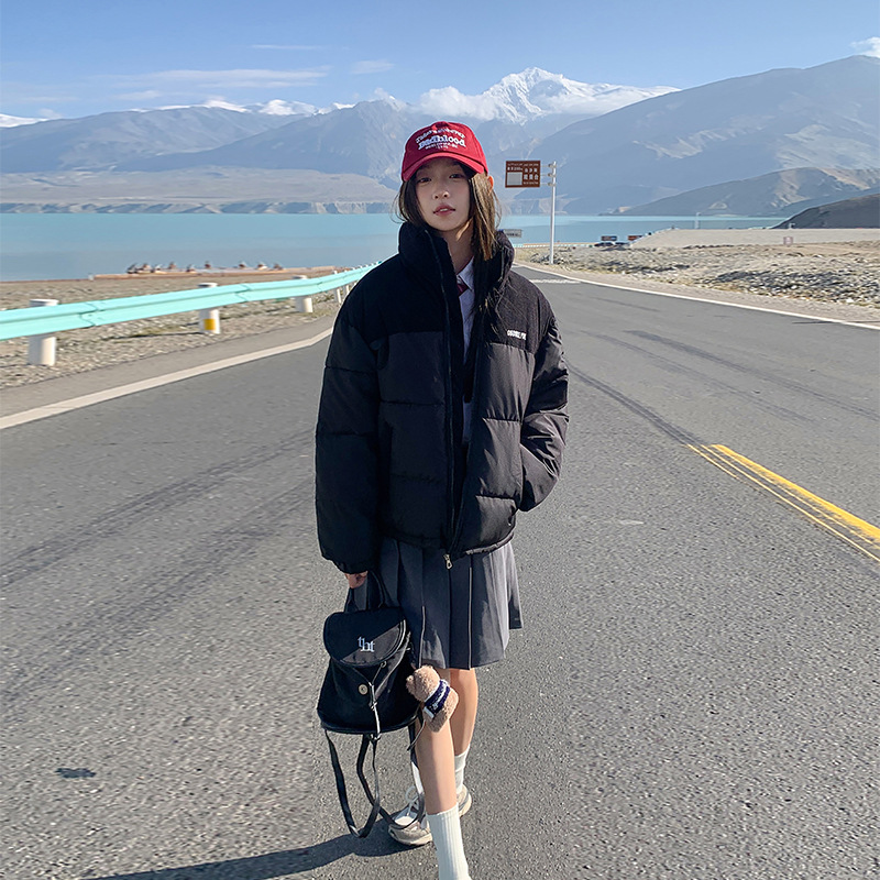 2024 otoño y invierno coreano chaqueta de mujer pan corto ropa de algodón pequeño tamaño grande estilo de puerto ropa relajada pareja ropa image 8