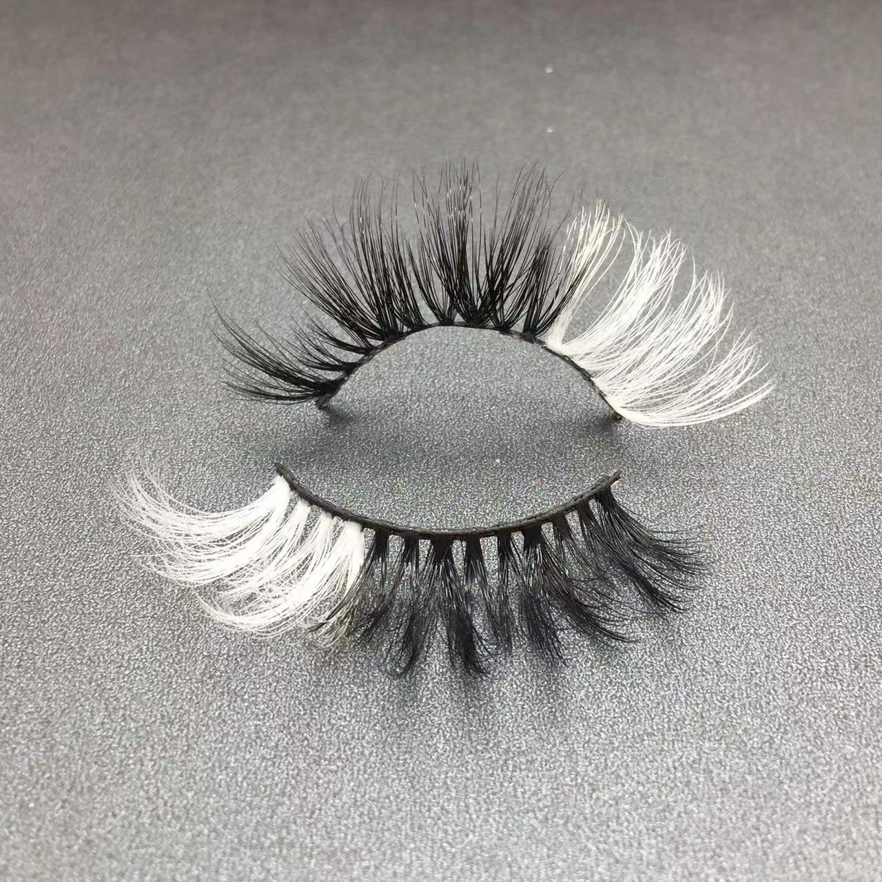 Cross-Border Popular Color False Eyelashes European and American Festival Multi-Layer Soft Curling Short Chemical Fiber Color Eyelashes