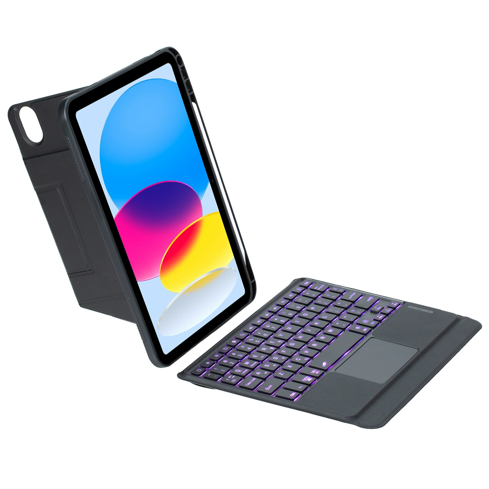 [2025 iPad 11 A16 Bluetooth-клавиатура-чехол Air 11 подставка подвесной шарнир раздельный сенсорный подсветка]