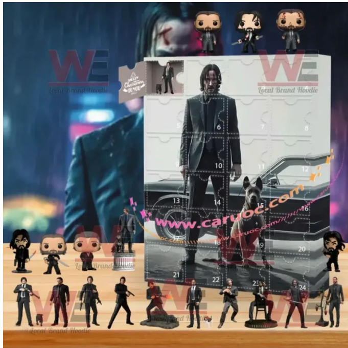 Cross-Border New Product John Wick Advent Calendar Blind Box Acrylic Pendant Set