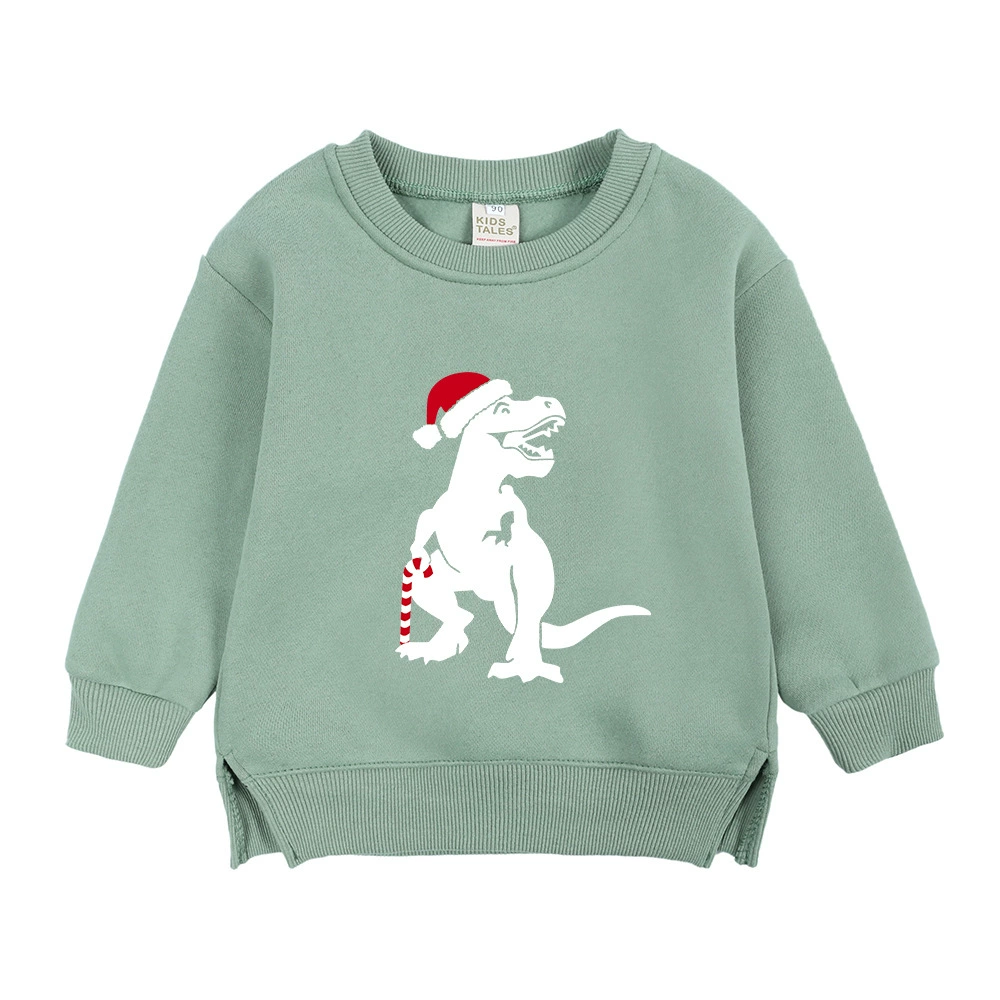 Демисезонная рождественская детская толстовка для отдыха, теплая с длинным рукавом, детская одежда, корейский стиль